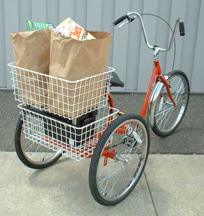 Additional rear basket with hinges